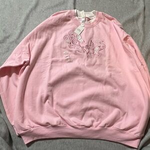 Pink Embroidered Women's Sweatshirt